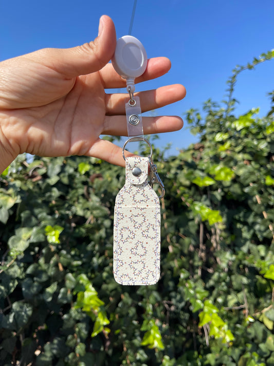 Holiday Spark | Mickey Light Outline Chapstick Holder - Nurse Chapstick/Lip Balm Holder | Faux Leather Lip Balm Holder | Nurse Gift