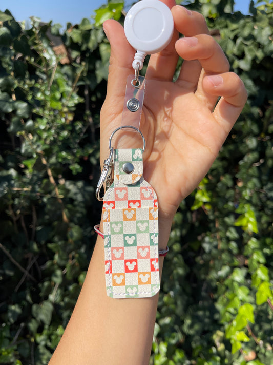 Checkerboard Cheer | Disney Holiday Checker - Nurse Chapstick/Lip Balm Holder | Faux Leather Lip Balm Holder | Nurse Gift