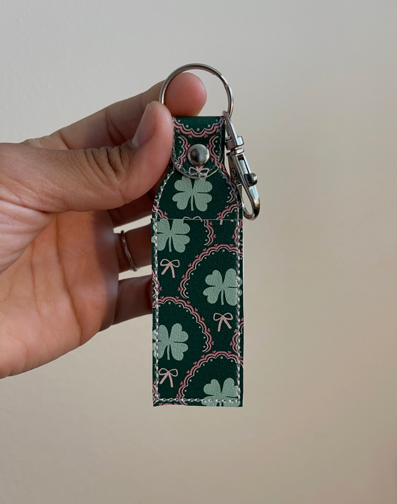 Clover Code 🍀💚 - Nurse Chapstick/Lip Balm Holder | Faux Leather Lip Balm Holder | Nurse Gift