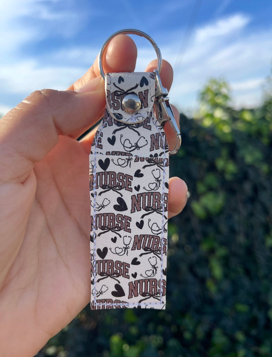 Leopard Shift Energy - Nurse Chapstick/Lip Balm Holder | Faux Leather Lip Balm Holder | Nurse Gift