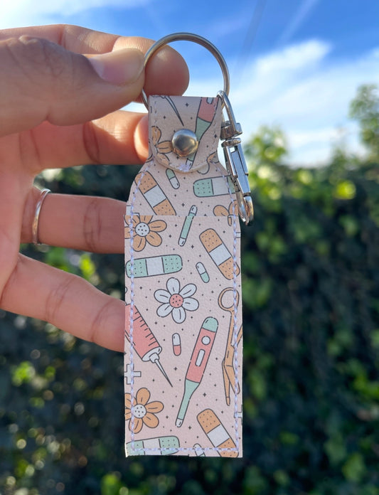 Day Shift Essentials - Nurse Chapstick/Lip Balm Holder | Faux Leather Lip Balm Holder | Nurse Gift