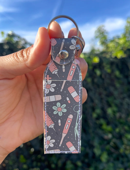 Night Shift Essentials - Nurse Chapstick/Lip Balm Holder | Faux Leather Lip Balm Holder | Nurse Gift