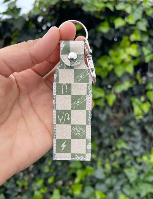 🧠 Neuro Meddy - Nurse Chapstick/Lip Balm Holder | Faux Leather Lip Balm Holder | Nurse Gift