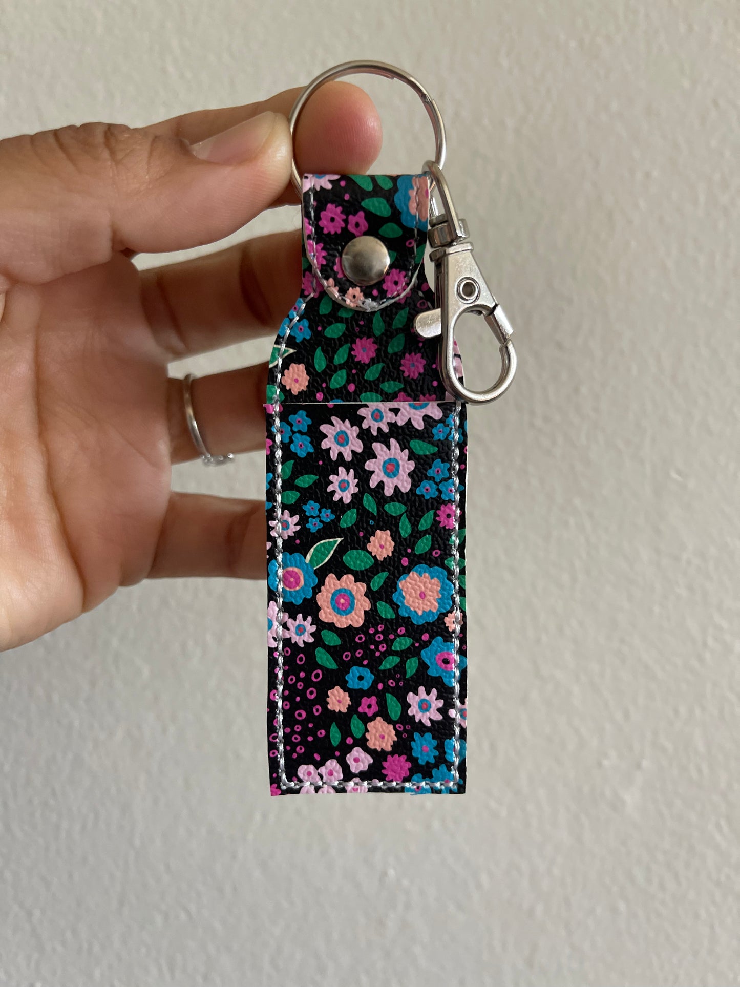 Midnight Bloom -Chapstick Holder | Lip Balm Holder | Faux Leather Lip Balm Holder | Nurse Gift