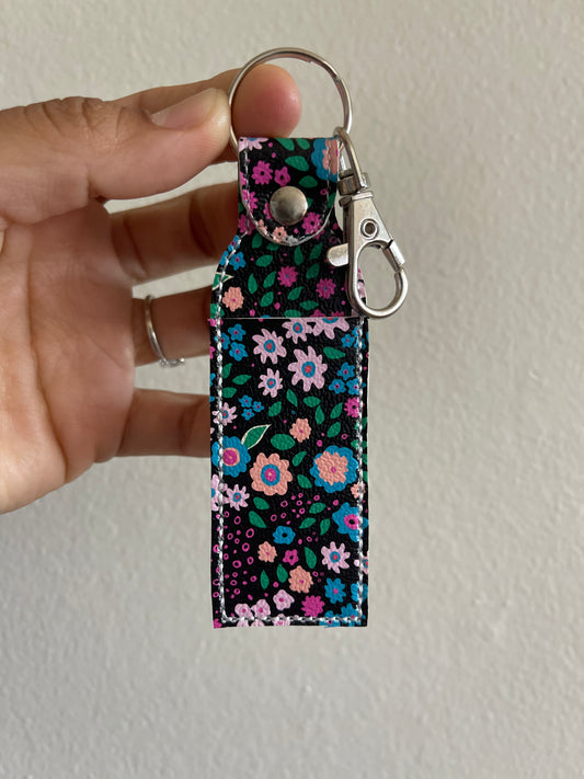 Midnight Bloom -Chapstick Holder | Lip Balm Holder | Faux Leather Lip Balm Holder | Nurse Gift