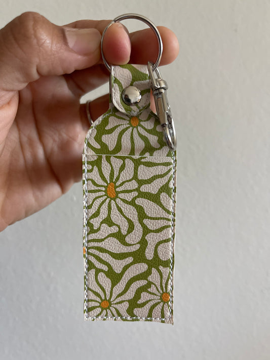 Olive Grove Daisy -Chapstick Holder | Lip Balm Holder | Faux Leather Lip Balm Holder | Nurse Gift